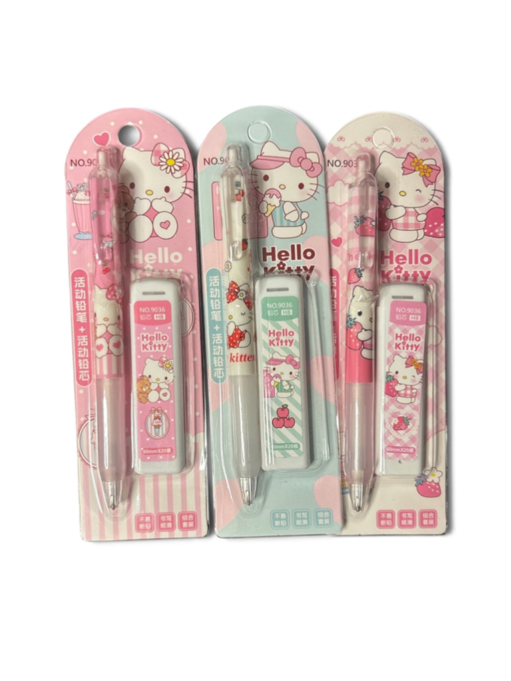 Sanrio Hello Kitty mechanical pencil and Eraser Set of 3